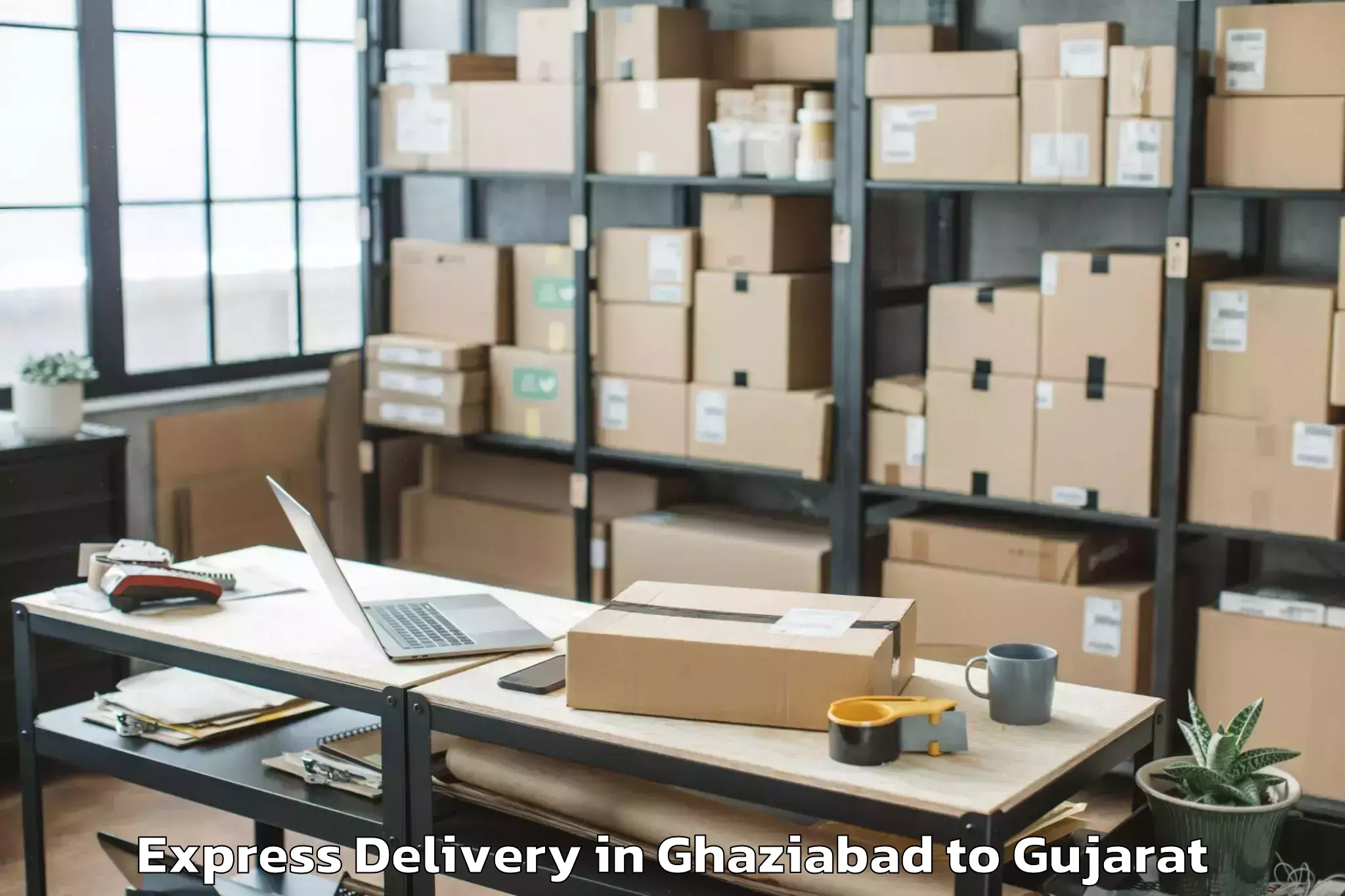 Efficient Ghaziabad to Lodhika Express Delivery